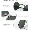 imageKALIYADI Sunglasses for Women and Men Polarized Square UV Protection Trendy Metal Frame Hexagon SunglassesAb2 BlackG15 Glass Lennon Polarizedhexagonal