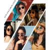 imageKALIYADI Sunglasses for Women and Men Polarized Square UV Protection Trendy Metal Frame Hexagon SunglassesAb3 GoldGrey Glass Lennon Polarizedhexagonal