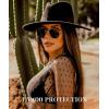 imageKALIYADI Sunglasses for Women and Men Polarized Square UV Protection Trendy Metal Frame Hexagon SunglassesAb3 GoldGrey Glass Lennon Polarizedhexagonal