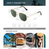imageKALIYADI Sunglasses for Women and Men Polarized Square UV Protection Trendy Metal Frame Hexagon SunglassesAb5 GoldG15 Glass Lennon Polarizedhexagonal