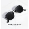 imageKALIYADI Sunglasses for Women and Men Polarized Square UV Protection Trendy Metal Frame Hexagon SunglassesC5 3 Pack BlackGrey  GoldBlue  SilverSilver Hexagonal