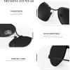 imageKALIYADI Sunglasses for Women and Men Polarized Square UV Protection Trendy Metal Frame Hexagon SunglassesC5 3 Pack BlackGrey  GoldBlue  SilverSilver Hexagonal