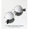 imageKALIYADI Sunglasses for Women and Men Polarized Square UV Protection Trendy Metal Frame Hexagon SunglassesD2 2 Pack 20 GoldPink  SilverSilver Round