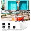 imageKALIYADI Sunglasses for Women and Men Polarized Square UV Protection Trendy Metal Frame Hexagon SunglassesD2 2 Pack 20 GoldPink  SilverSilver Round