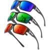 imageKALIYADI PolarizedSunglasses Men Sports SunGlasses Men Polarized Sunglasses Women UV400 Protection for Fishing GolfA08dark Bluegreenred