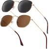 B9 (2 Pack) Leopard/Grey + Gold/Brown