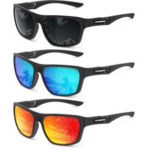 imageKALIYADI Polarized Sunglasses Men SportsSunglasses Classic Sun Glasses for Driving Fishing for Women with UV400 ProtectionA02blackice Bluered