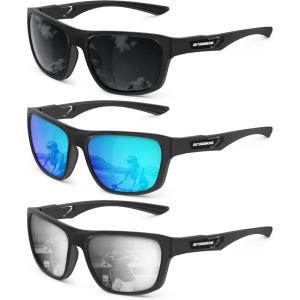 imageKALIYADI Polarized Sunglasses Men SportsSunglasses Classic Sun Glasses for Driving Fishing for Women with UV400 ProtectionA04blackice Bluesilver