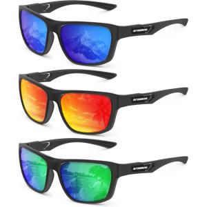 imageKALIYADI Polarized Sunglasses Men SportsSunglasses Classic Sun Glasses for Driving Fishing for Women with UV400 ProtectionA10dark Bluegreenred