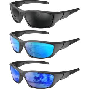 imageKALIYADI PolarizedSunglassesMen Sports MensSunglasses Women Sun Glasses with UV400 Protection for Cycling Fishing RunningA04blackice Bluedark Blue
