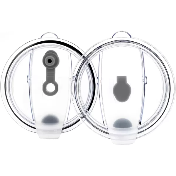 Sursip 2 Replacement Lids 3040 oz Stainless Steel Insulated Tumbler Fit for 4 inch Wide Mouth Travel Coffee Cup Mug Transparent