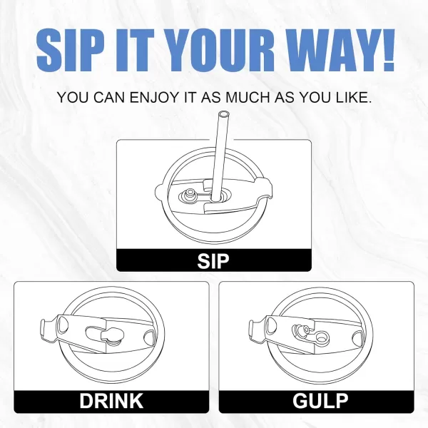 Sursip 2 Replacement Lids 3040 oz Stainless Steel Insulated Tumbler Fit for 4 inch Wide Mouth Travel Coffee Cup Mug Transparent