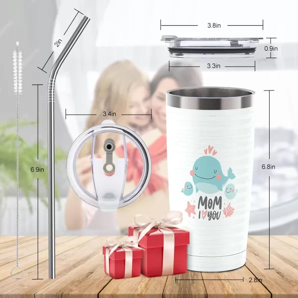 Sursip 20 oz Tumbler Gifts for Dad Fathers Day Gift  Mug Tumbler with Straw and Lid Double Wall Vacuum Stainless Steel Insulated Coffee Mug Travel Cup Keep Drinks ColdHot Sweat Proof  BlackStriped Dolphin
