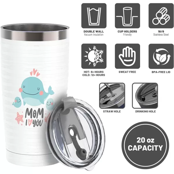 Sursip 20 oz Tumbler Gifts for Dad Fathers Day Gift  Mug Tumbler with Straw and Lid Double Wall Vacuum Stainless Steel Insulated Coffee Mug Travel Cup Keep Drinks ColdHot Sweat Proof  BlackStriped Dolphin