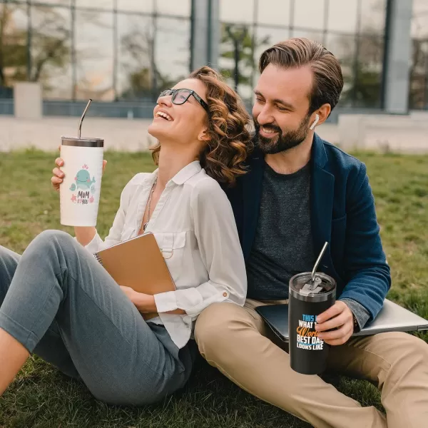 Sursip 20 oz Tumbler Gifts for Dad Fathers Day Gift  Mug Tumbler with Straw and Lid Double Wall Vacuum Stainless Steel Insulated Coffee Mug Travel Cup Keep Drinks ColdHot Sweat Proof  BlackNavy Blue