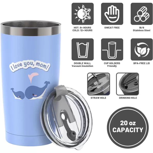 Sursip 20 oz Tumbler Gifts for Dad Fathers Day Gift  Mug Tumbler with Straw and Lid Double Wall Vacuum Stainless Steel Insulated Coffee Mug Travel Cup Keep Drinks ColdHot Sweat Proof  BlackIce Blue
