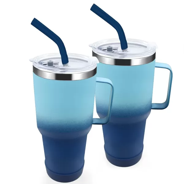 Sursip 30oz Insulated MugTumbler With Lid and StrawStainless Steel Vacuum TumblerKeep Cold and HotBPA FreeLeak ProofDishwasher SafeCar HolderGiftsTravel MugCoffee TumblerBlack1Packsky