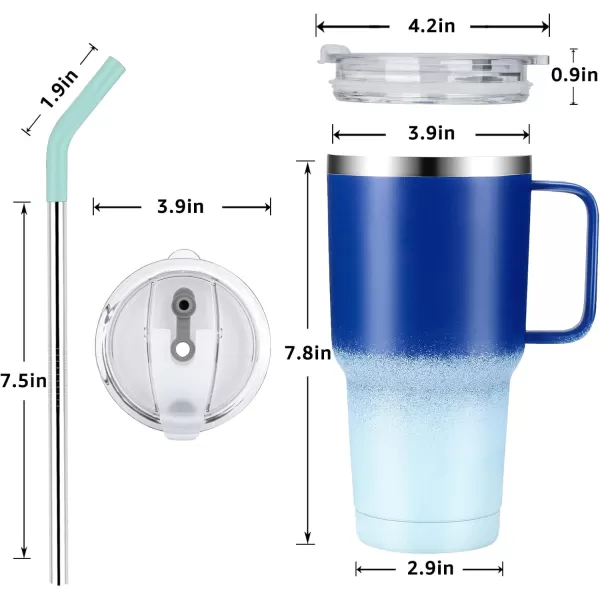 Sursip 30oz Insulated MugTumbler With Lid and StrawStainless Steel Vacuum TumblerKeep Cold and HotBPA FreeLeak ProofDishwasher SafeCar HolderGiftsTravel MugCoffee TumblerBlack1Packsky