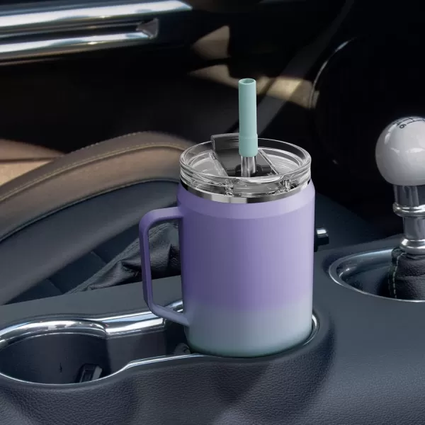 Sursip 40 oz Insulated Tumbler with Screw Lid  Stainless Steel Vacuum Cup with Straw and Handle Keeps Drinks Cold up to 24 Hours  SweatLeak Proof Dishwasher Safe Fits Car Cup Holder BlackPurpleGreen