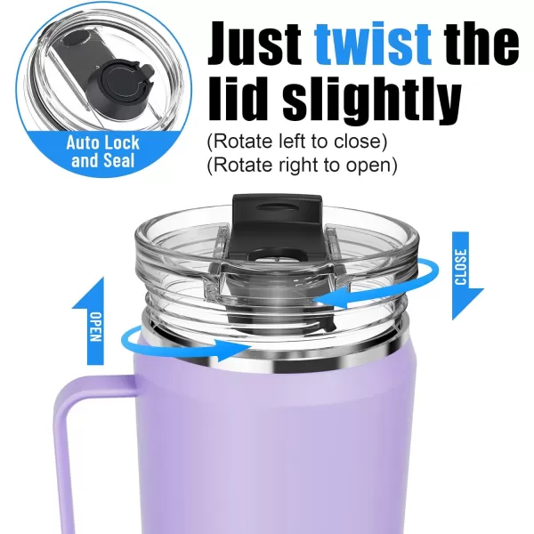 Sursip 40 oz Insulated Tumbler with Screw Lid  Stainless Steel Vacuum Cup with Straw and Handle Keeps Drinks Cold up to 24 Hours  SweatLeak Proof Dishwasher Safe Fits Car Cup Holder BlackBlack