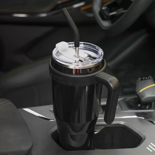 Sursip 50 oz Mug TumblerStainless Steel Tumbler Mug with NonRemovable HandleKeeps Drinks Cold up to 24 HoursSweat Proof Dishwasher SafeBPA FreeMild MintBlack
