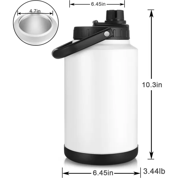 Sursip One Gallon Insulated Water Jug wtih Straw128 Oz Water Bottle188 FoodgradeKeep Drinking Hot and ColdSweat ProofGreat for TravelHikingCampingSportsGamingGiftNavy BlueNavy Blue