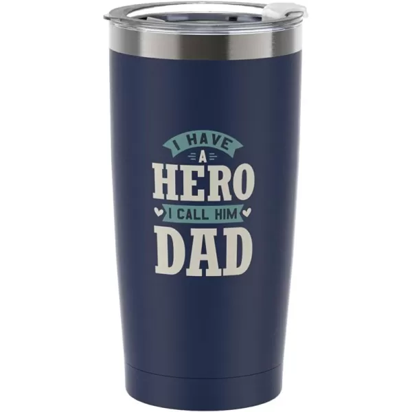 Sursip 20 oz Tumbler Gifts for Dad Fathers Day Gift  Mug Tumbler with Straw and Lid Double Wall Vacuum Stainless Steel Insulated Coffee Mug Travel Cup Keep Drinks ColdHot Sweat Proof  BlackNavy Blue