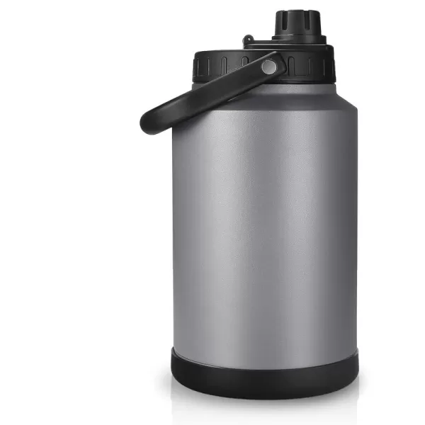 Sursip One Gallon Insulated Water Jug wtih Straw128 Oz Water Bottle188 FoodgradeKeep Drinking Hot and ColdSweat ProofGreat for TravelHikingCampingSportsGamingGiftNavy BlueGray