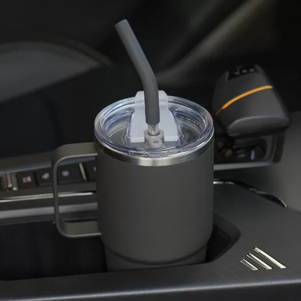 Sursip 24 oz Insulated Cup with Handle Double Wall Vacuum Stainless Steel Tumbler with Straw and 2 Lids For ColdHot Drinks Coffee Travel Mug for CarHomeOfficePartyCamping Red1 PackGray