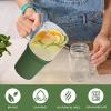 imageSursip 40 oz Glass Tumbler with Handle and Simple Flip Straw Lid Leakproof Reusable Iced Coffee Cup with Silicone Sleeve Car Cup Holder Friendly Office Travel  Ideal Gifts for Women ampamp MenOlive Green