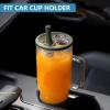 imageSursip 40 oz Glass Tumbler with Handle and Simple Flip Straw Lid Leakproof Reusable Iced Coffee Cup with Silicone Sleeve Car Cup Holder Friendly Office Travel  Ideal Gifts for Women ampamp MenCream