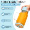imageSursip 40 oz Glass Tumbler with Handle and Simple Flip Straw Lid Leakproof Reusable Iced Coffee Cup with Silicone Sleeve Car Cup Holder Friendly Office Travel  Ideal Gifts for Women ampamp MenCream