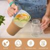 imageSursip 40 oz Glass Tumbler with Handle and Simple Flip Straw Lid Leakproof Reusable Iced Coffee Cup with Silicone Sleeve Car Cup Holder Friendly Office Travel  Ideal Gifts for Women ampamp MenKhaki