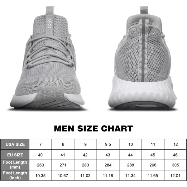 Akk Mens Workout Running Shoes  Gym Athletic Walking Tennis Sneakers Slip On Jogging Lightweight Men Size 11 Grey