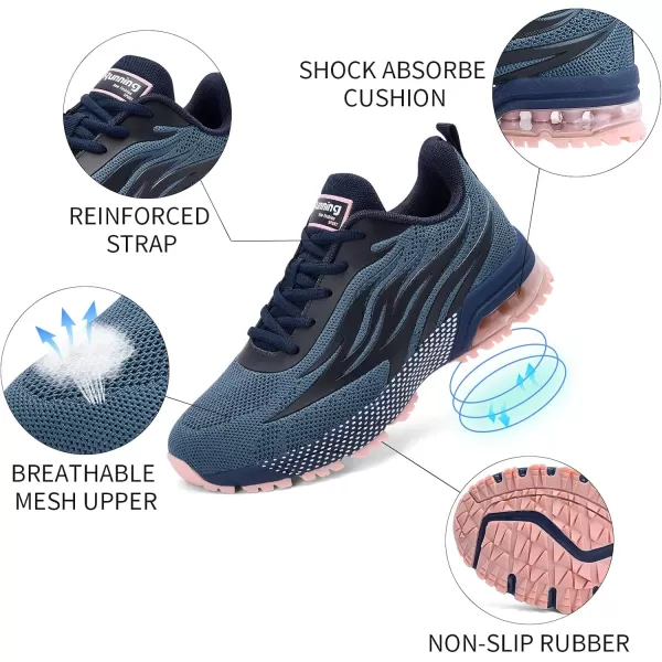 Akk Womens Sneakers Running Shoes  Air Cushion Non Slip Athletic Walking Tennis Shoes for Women Gym Jogging