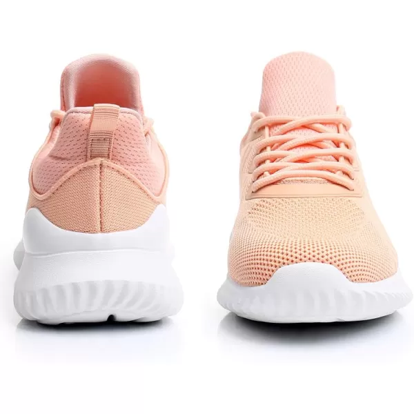 Akk Womens Sneakers Tennis Shoes  Memory Foam Nurse Shoes Lightweight Running Workout Shoes for Gym Fitness Orange Size 75