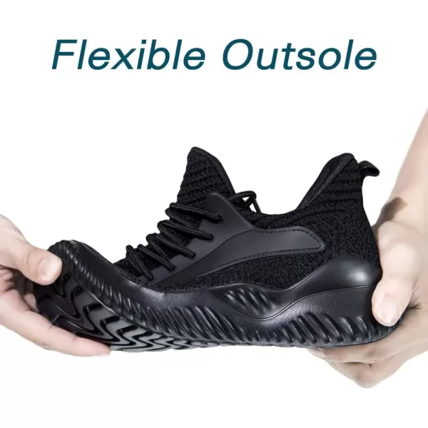 Akk Womens Walking Shoes  Slip On Tennis Running Shoes Memory Foam Lightweight Work Sneakers for Indoor Outdoor GymAll Black