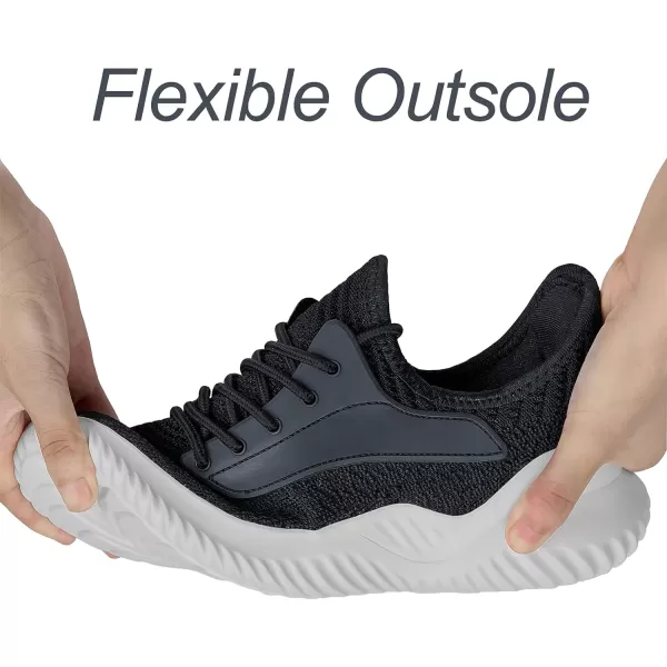 Akk Womens Walking Shoes  Slip On Tennis Running Shoes Memory Foam Lightweight Work Sneakers for Indoor Outdoor GymC09 Black