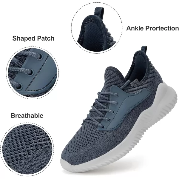 Akk Womens Walking Shoes  Slip On Tennis Running Shoes Memory Foam Lightweight Work Sneakers for Indoor Outdoor GymC09 Dark Gray