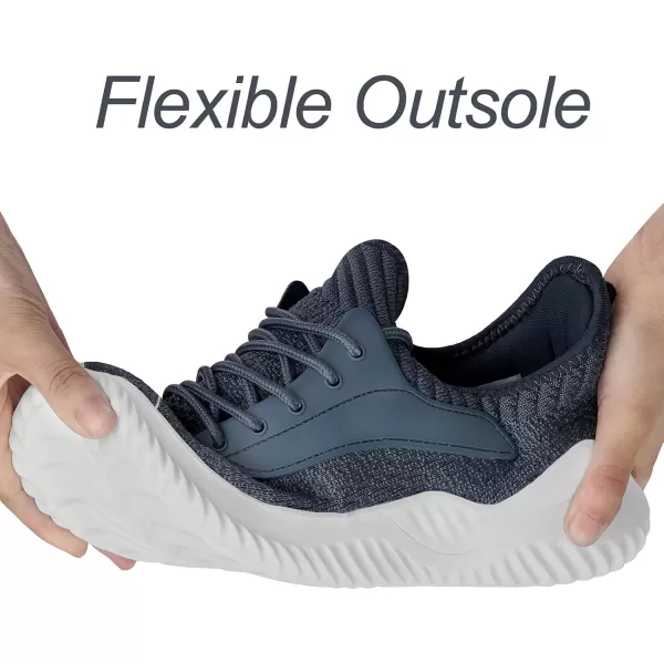 Akk Womens Walking Shoes  Slip On Tennis Running Shoes Memory Foam Lightweight Work Sneakers for Indoor Outdoor GymC09 Dark Gray