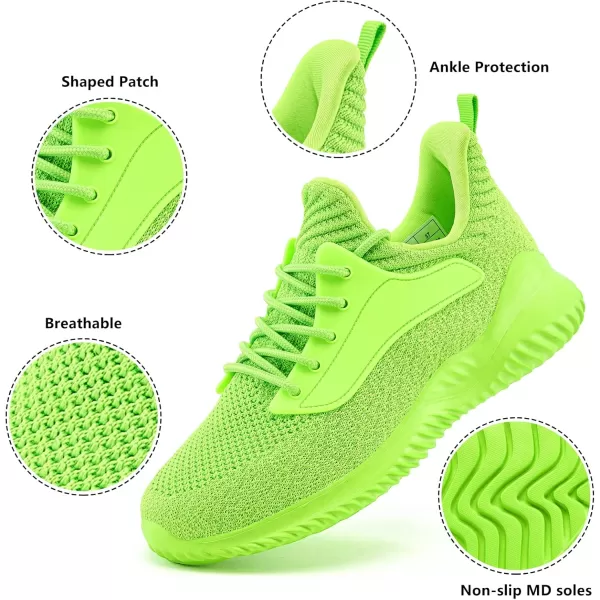 Akk Womens Walking Shoes  Slip On Tennis Running Shoes Memory Foam Lightweight Work Sneakers for Indoor Outdoor GymGreen