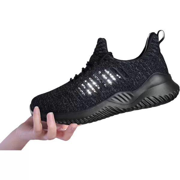 Akk Womens Walking Shoes  Slip On Tennis Running Shoes Memory Foam Lightweight Work Sneakers for Indoor Outdoor GymMix Black