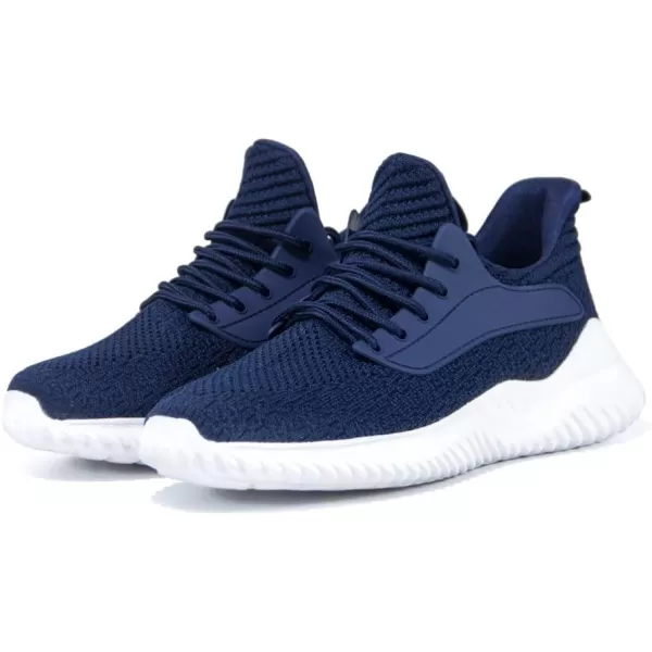 Akk Womens Walking Shoes  Slip On Tennis Running Shoes Memory Foam Lightweight Work Sneakers for Indoor Outdoor GymNavy Blue