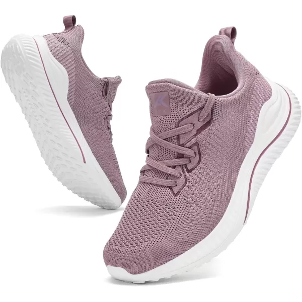 Akk Womens Walking Shoes Tennis Sneakers  Workout Slipon Running Athletic Gym Shoes Comfortable Breathable Casual Sneakers Wide WidthRose Purple