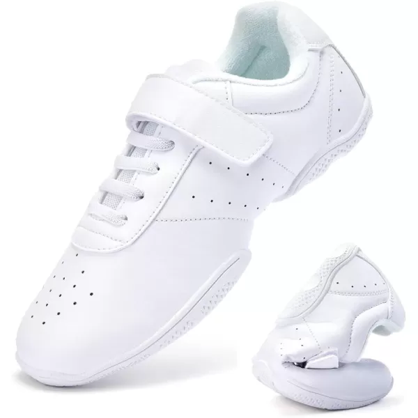 Akk Cheer Shoes for Teen Youth Girls Women  White Cheerleading Dance Comfortable Sport Athletic Training Team Competition Sneakers