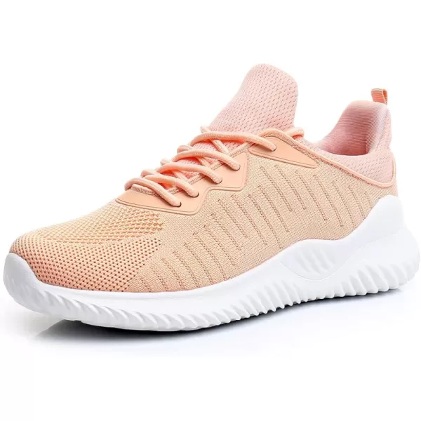 Akk Womens Sneakers Tennis Shoes  Memory Foam Nurse Shoes Lightweight Running Workout Shoes for Gym Fitness Orange Size 75