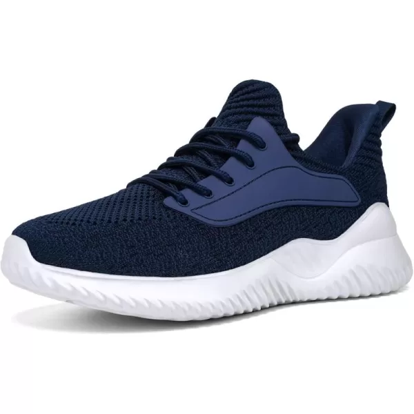 Akk Womens Walking Shoes  Slip On Tennis Running Shoes Memory Foam Lightweight Work Sneakers for Indoor Outdoor GymNavy Blue