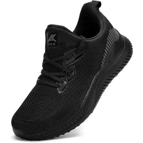 Akk Womens Walking Shoes Tennis Sneakers  Workout Slipon Running Athletic Gym Shoes Comfortable Breathable Casual Sneakers Wide WidthAllblack