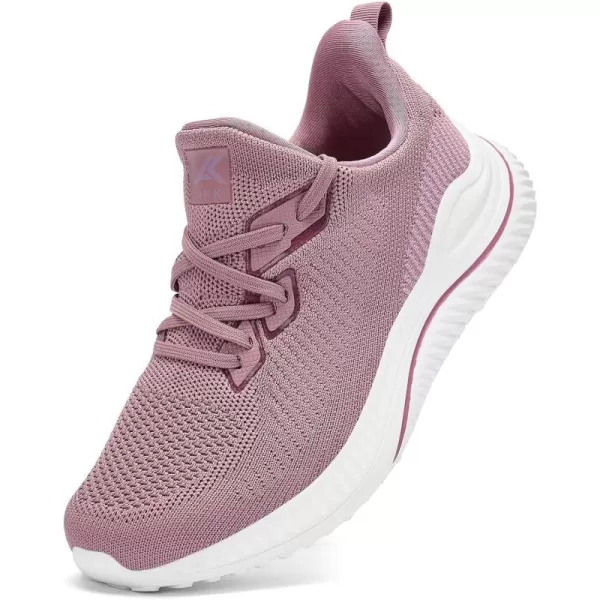 Akk Womens Walking Shoes Tennis Sneakers  Workout Slipon Running Athletic Gym Shoes Comfortable Breathable Casual Sneakers Wide WidthRose Purple