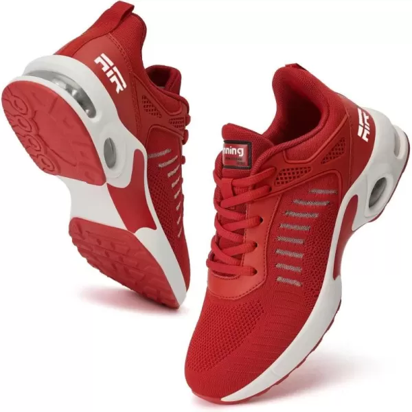 Womens Running Shoes Red Sneakers  Air Tennis Shoes Womens Breathable Walking Shoes for Gym Workout Jogging Size 7